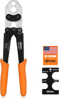 KF CPTEC 1/2 and 3/4-inch Combo PEX Crimping Tool for Copper Crimp Rings with Go/No-Go Gauge, Meets ASTM F1807 Standard, Durable Plumbing Tool