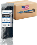 Kable Kontrol Made in USA Cable Zip Ties, 5000 Pcs 14 Inch Black, 50 Lbs Tensile Strength, Bulk Pack, Self-locking UV Resistant Plastic Nylon Wire Ties, for Indoor or Outdoor Use