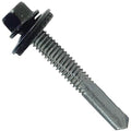 12 x 1-1/2" Black Type 5 Drill Point Roofing Screws - Hex Washer Head - Self-Starting/Tapping - EPDM Washer 1 x 250 Count Bag - 250 Screws