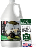 Battery Renew Solution for Golf Cart Batteries - 1 Gallon - Lead Acid Desulfator Refill - Treats Up to 6 Batteries - Refurbish, Repair & Restore Any 6 Volt, 8 Volt or 12 Volt - Made in USA - Non-Toxic
