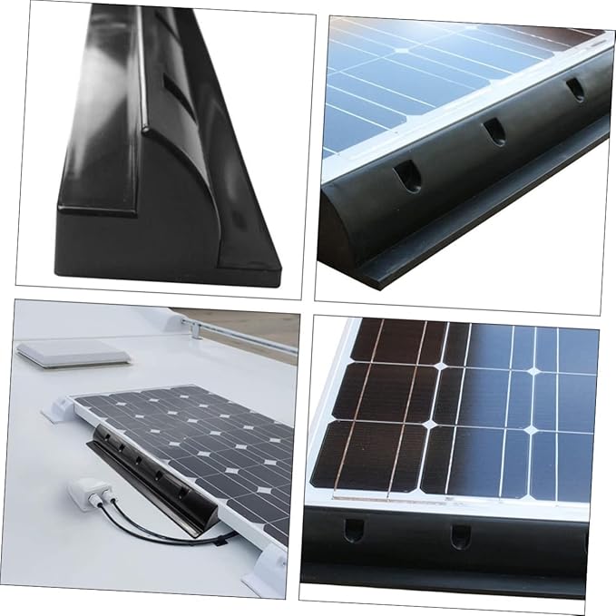 Homoyoyo Lar Panel Rack for Rv Boat 2pcs Waterproof Abs Solar Panel Bracket High Insulati