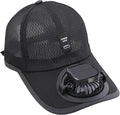 Men Women Solar Powered Fan Hat Cooling Baseball Hat Fishing Camping Beach Hats with Solar Fans Summer USB Charging Sun Hats