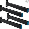 4 Pack Steel Shelf Bracket,Black Powder-Coating,Display Bracket,DIY Projects,Metal Strut Channel, Slotted,Pipe Suppor,22 in Length