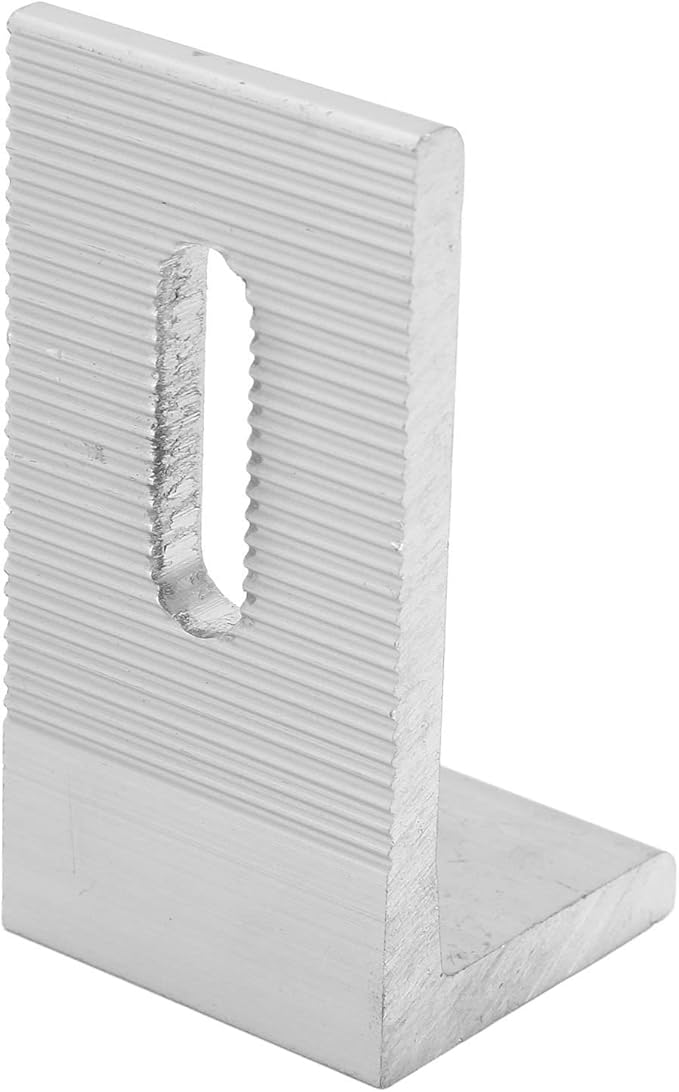 10Pcs L Foot Solar Mount, 8*4*4cm Heavy Duty Corner Brace Solar Panel Mounting L Bracket Photovoltaic Mounts, Aluminum Alloy Photovoltaic Panel Mounting Bracket for Roof PV System