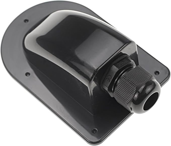 ZOOKOTO IP68 Waterproof Solar Cable Entry Gland by Restmo, Weather Resistant Single Cable Entry Housing for Solar Panels of RV, Caravan, Marine, Boat, Cabin, Black