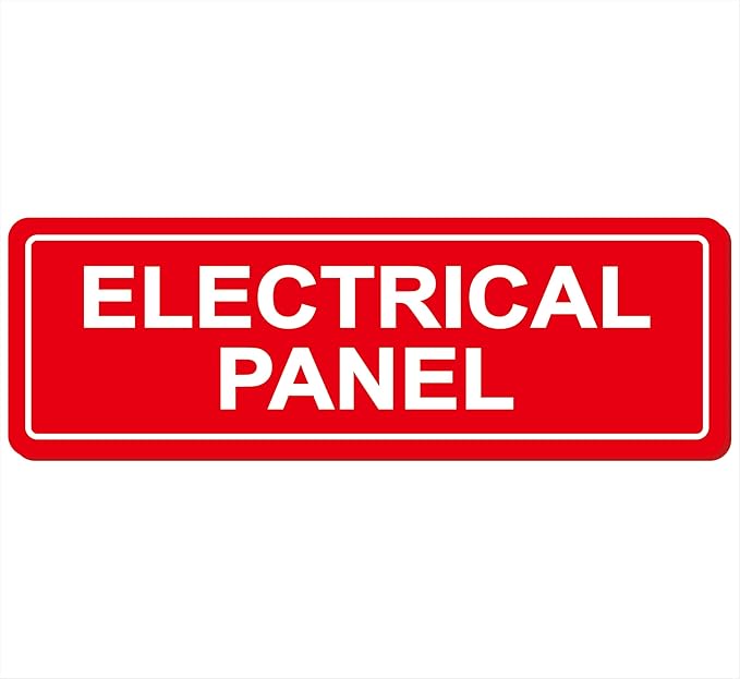 Electrical Panel Sign - Made from Premium Durable Acrylic Material, Super Strong Self-Adhesive, QuickInstallation, Perfect for Your Business and Home (9x3 Inches, Red)