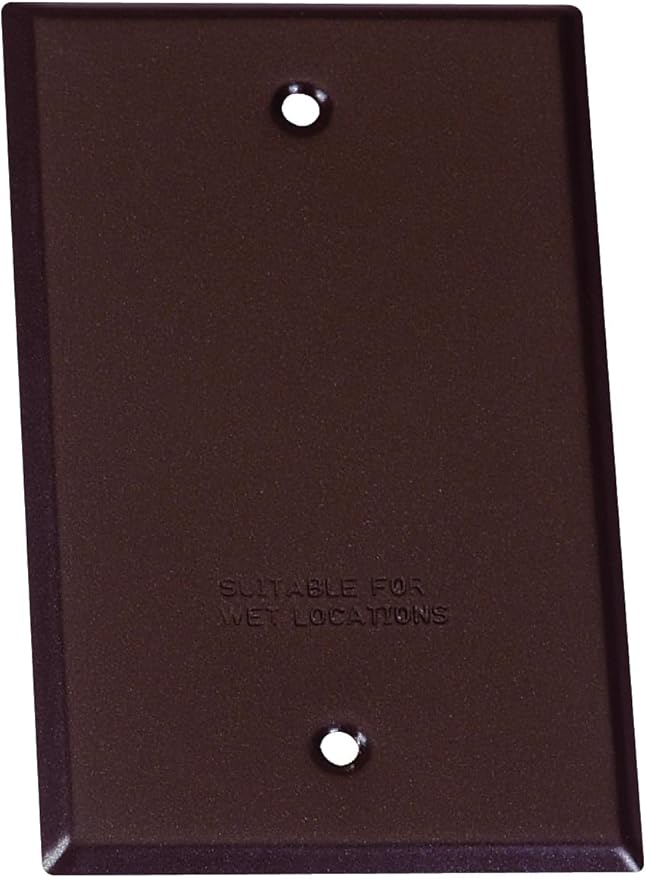 Sigma Engineered Solutions 14240BR 1-Gang Rectangular Stamped Weatherproof Cover, Bronze