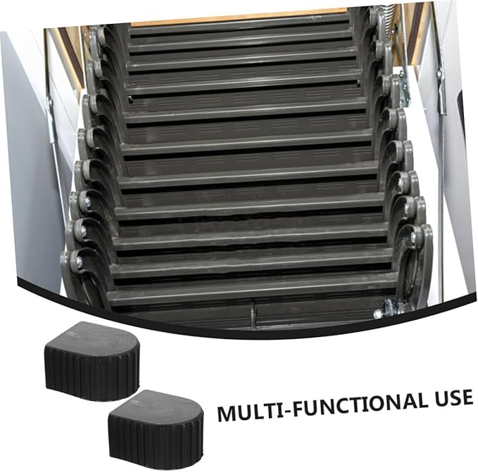 Garneck 4pcs Ladder Foot Covers Non-Slip Protective Pads for Telescopic Ladders Easy Installation Aluminum Caps for Enhanced Stability and Durability for Safe Climbing
