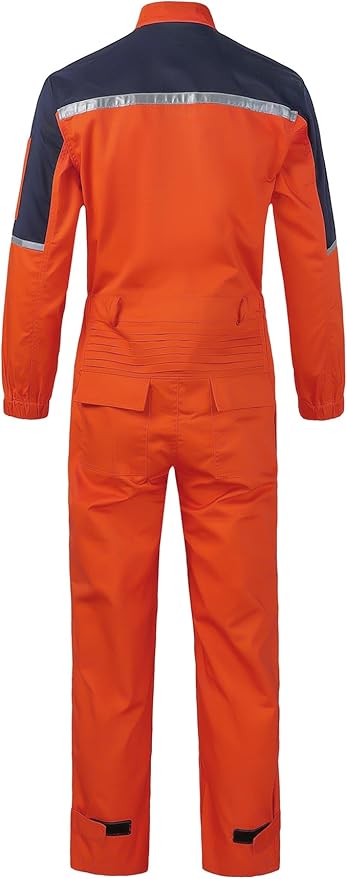 Mens Reflective Coverall Work Mechanics Coverall Work Suit Hi Vis Jumpsuit Bicolor Overalls