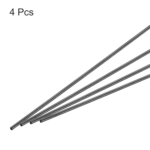 MECCANIXITY Carbon Fiber Rod, 2mm x 150mm Carbon Rod Bar for RC Airplane DIY Craft Kite Wing Tube Quadcopter Arm Repair Pack of 4