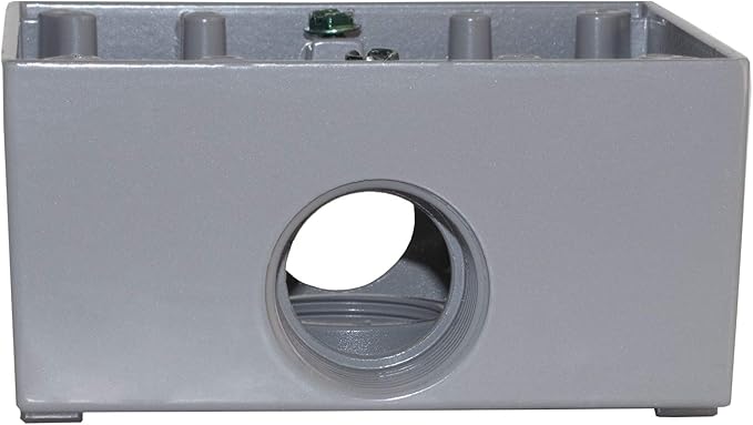 Sigma Engineered Solutions 14357 1-Inch 3 Hole 2-Gang Weatherproof Box, Gray