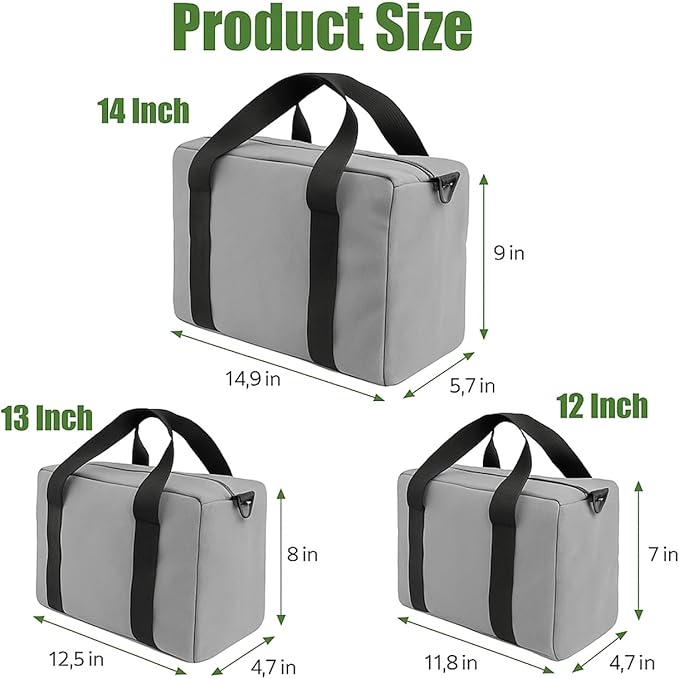 Small Tool Bag,Close Top Wide Mouth Tool Organizer Bag,Large Capacity Tool Bags for Men,Canvas Tool Storage Bag for Storage Handbag for Screwdrivers,Wrench,Pliers Hand Tools (Gray, 12 Inch)