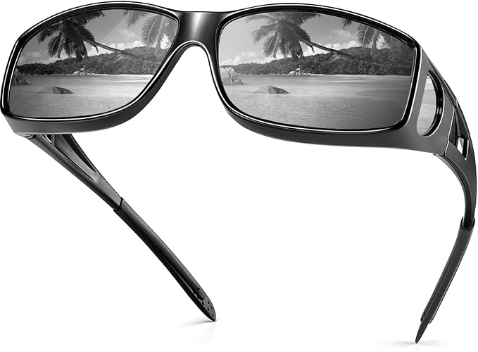 Night Driving Glasses Night Vision Glasses Fit Over Glasses Polarized Anti-Glare UV400 Gift for Men Women