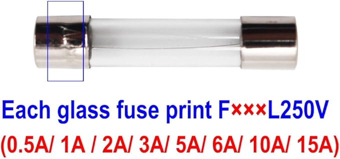 5pcs 6x30mm AGC Fuse Holder Inline Screw Type with 16 AWG wire + 100pcs 6x30mm Fast-blow Glass Fuses Quick Blow Car Glass Tube Fuses Assorted Kit (0.5A 1A 2A 3A 4A 5A 6A 8A 10A 15A)