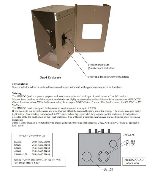 Midnite Solar Breaker Box MNEDC Quad