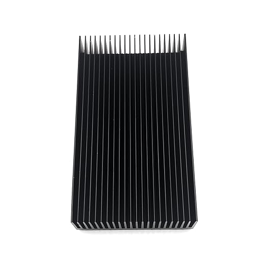Large Aluminum Heatsink 4.72''x2.72''x1.06'' inch /120x69x27mm Heat Sink Cooling Black Oxide Radiator 22 Fin 120mm for Computer LED Chip Power Charger Router Amplifier PCB Board Adapter