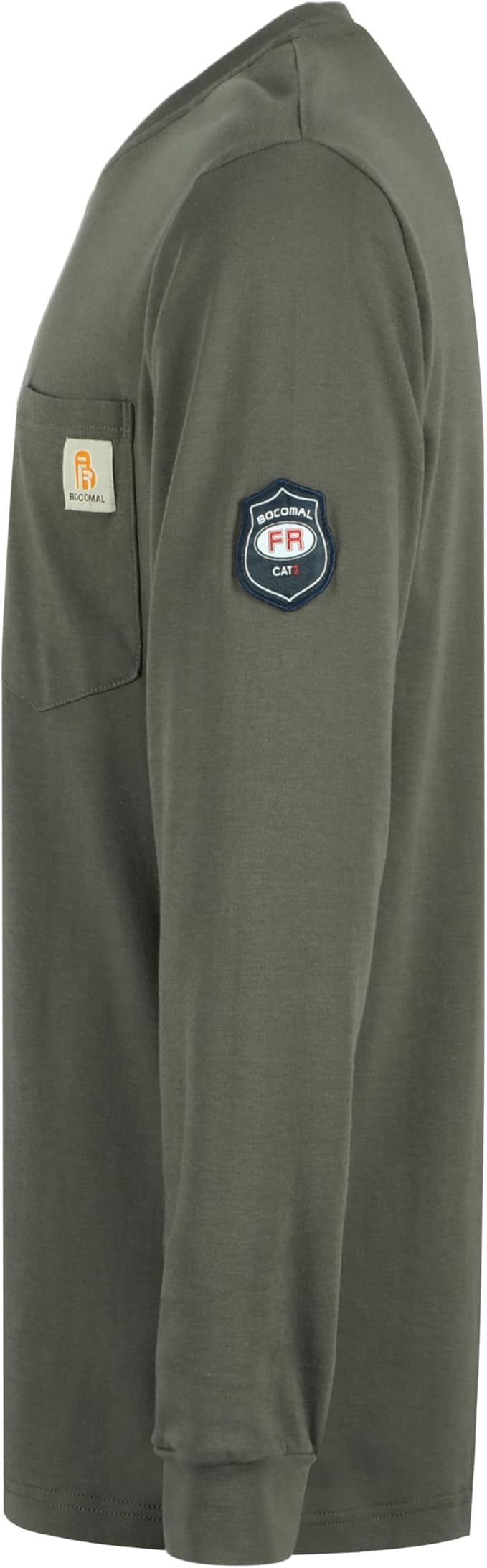 BOCOMAL FR Shirts Lightweight Classic Crew Long Sleeve Fire Resistant Shirt CAT2