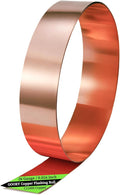 GOORY Copper Flashing 26 Gauge - 2in x 10ft 0.016"(0.41mm) Thickness Roof Flashing Roll - 99.95+% Pure Copper Sheet Metal ASTM B152 - Roofing Repair DIY Project Contractor Jewelry Crafts