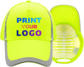 YOWESHOP Reflective Safety Baseball Cap Customize Logo with Removable PE Shell Hi-Vis Safety Work Hat