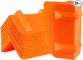 24 Pack Flatbed Edge Corner Protector for Cargo Shipping, Plastic Ratchet Strap Protectors for Tie Downs, Corner Guards for Straps Orange
