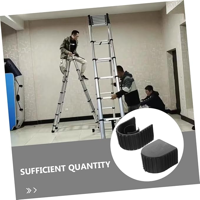 Garneck 4pcs Ladder Foot Protection Caps Non-Slip Cushion Pads for Telescopic Folding Ladders Easy to Install Versatile and Slip-Resistant Accessories for Enhanced Safety