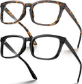 VISOONE Blue Light Blocking Glasses Square with Anti Computer Glare for Gaming Women and Men MONTANA