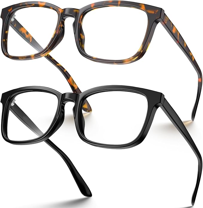 VISOONE Blue Light Blocking Glasses Square with Anti Computer Glare for Gaming Women and Men MONTANA