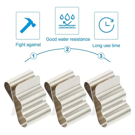 60pcs 301 Cord Wiring for Stainless Application Double- Clips Steel Silver Clamps Holder Clip Tie Suitable Double-Wire Trailer Boat Mm Panel Frame Auto Management Electrical