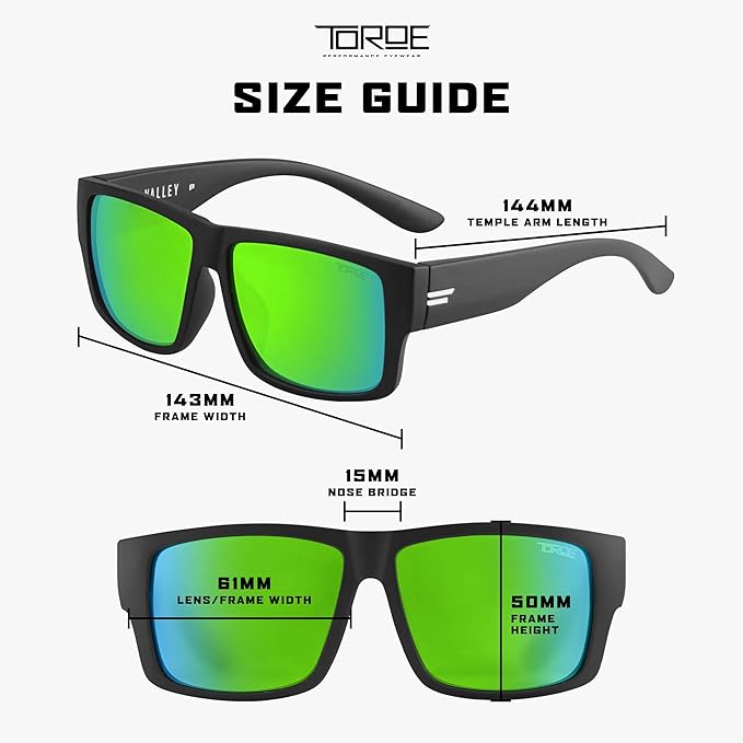 TOROE Z87+ Polarized Safety Sunglasses Matte Black TR90 Frame, ANSI Rated Lens