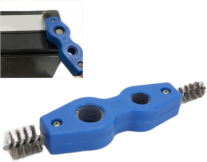 Copper Pipe Cleaner, 4 in 1 Battery Terminal Brush, Stable Steel Battery Terminal Cleaner, Suitable for Auto Battery Post Cleaner, Length 7.5in, Easy to Use