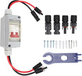 DC 500V 32A Circuit Breaker Protector with IP65 Waterproof Enclosure, 2-Pole Disconnect Switch for Solar Panel Systems, RV, and Off-Grid Applications (Includes Cable and PV Connector)