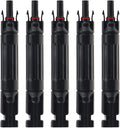 ZOOKOTO 5pcs Solar Panel PV Connector with Built in 25A Fuse Waterproof Solar Panel Cable Connector