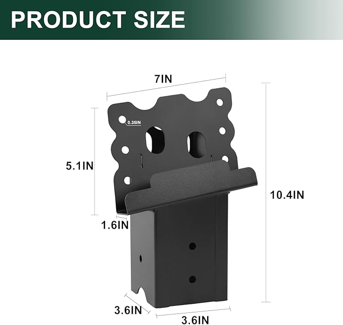 Deer Stand Brackets 4pcs,Outdoor 4"x 4" Compound Angle Bracket,Multi-Use Elevator Brackets for Outdoor Platforms,Deer Hunting Stands,Shooting Shacks and Tree Houses