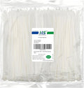 HS White Nylon Cable Ties 12 Inch Zip Ties (1000 Pack) 50 LBS Heavy Duty Clear Zip Ties 12in Plastic Ties Straps for Electrical,Christmas,Weding Fastening