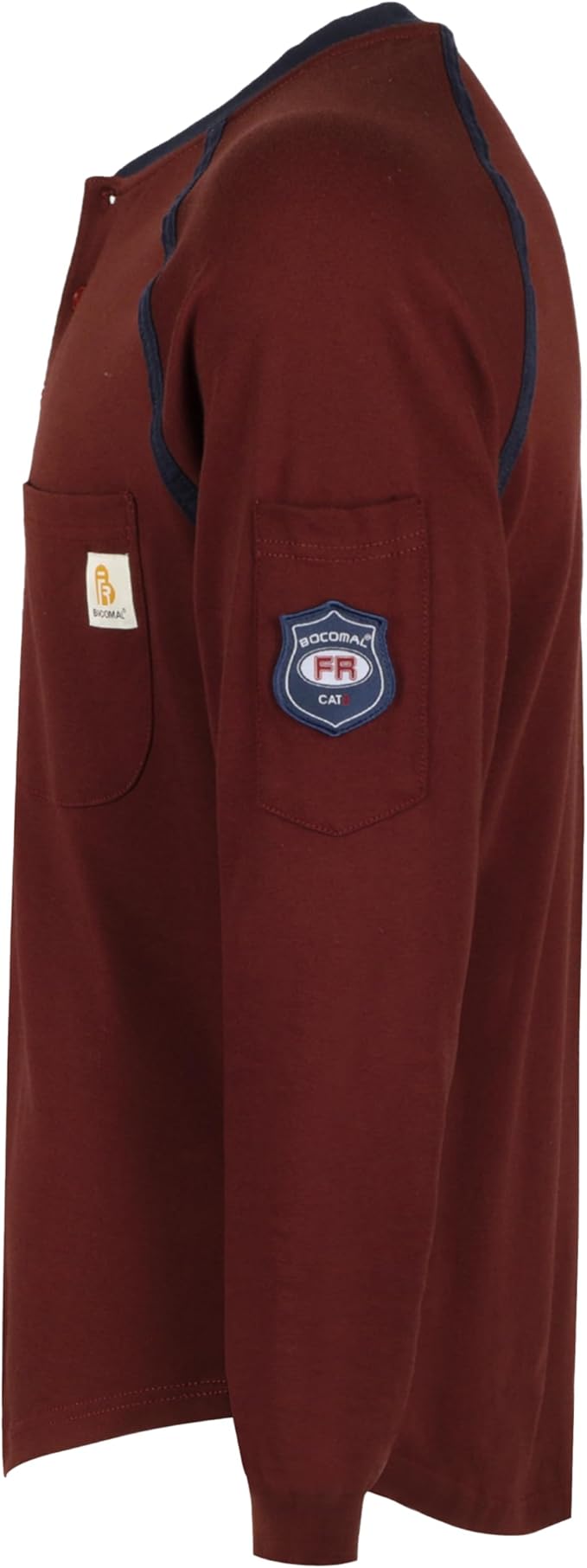 BOCOMAL FR Shirts 5.5oz Light Weight Henley and Short Sleeve Flame Resistant/Fire Retardant Clothing Shirt