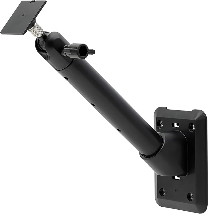 Holicfun Universal Solar Panel Wall Mount for Ring, Eufy, Arlo, Wyze, Reolink Solar Panels and More, Extended Mounting Arm, Multi-Angle Adjustable (Black)