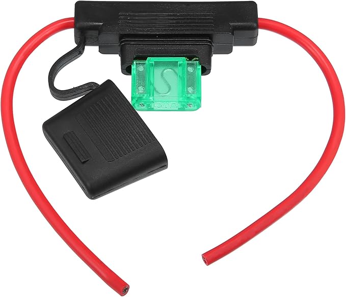 uxcell DC 12V 10 Gauge Car in Line ATC Blade Style Inline Fuse Holder with 30A Large Fuse