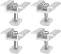 uxcell Set of 4 Solar Panel Mount Mid Clamps, 30mm Aluminum Solar Mid Clamp Solar Panel System Install Accessories for PV System Mounting Bracket