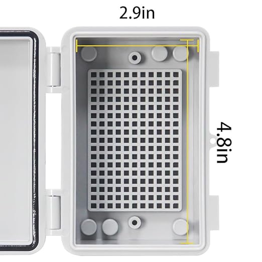 Outdoor Electrical Junction Box ABS Waterproof Junction Box IP66, Weatherproof Enclosure with Terminal Block for Solar/CCTV/Garden UseGray Cover 5.3"x3.4"x2.7"