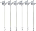 Ground Anchors Screw In - 24" Set of 4,6,8 with Brackets and Drill Bit - Earth Anchors - Mobile Home Anchors - Storage Shed Anchor Kit - Swing Set Anchors for Metal Swing Set - Playset Anchors - Ties