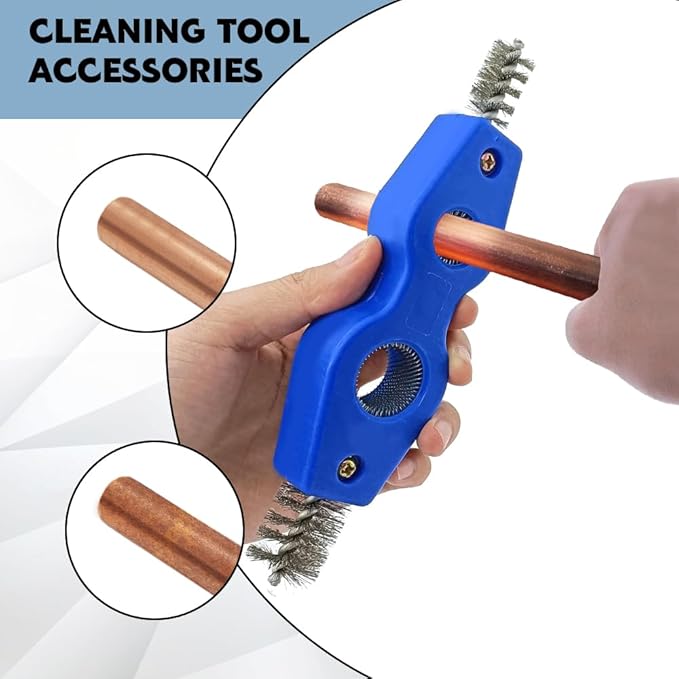 4 in 1 Car Battery Cleaning Brush, Car Battery Terminal Cleaner, Anti-Rust Auto Battery Cleaner with Steel Wire, Battery Cleaner Tool Car Accessories for Cleaning Auto Battery Post (Blue)