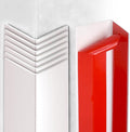 Raytano 8Pcs 45" L ×1" W Self Adhesive Metal Corner Protectors, Modern Aluminum Wall Corner Guards for Wall Door Furniture Cabinet Baseboard Frame Protection and Decoration (Size:45" x 1",White)