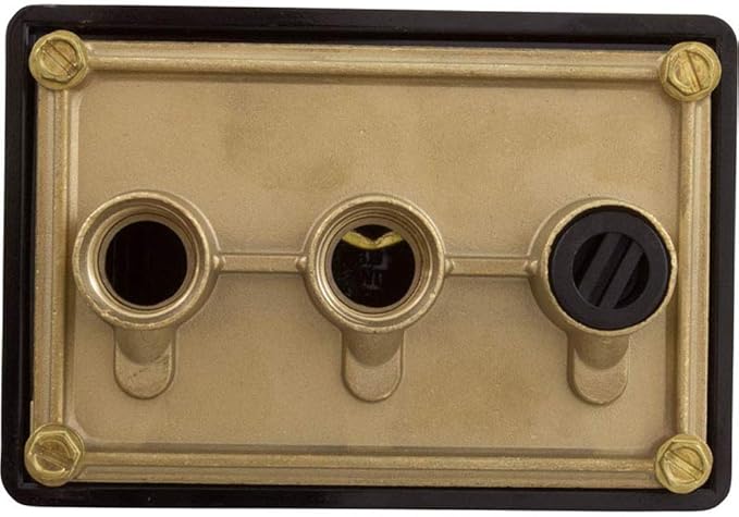 Pentair Light Junction Box, (3) 1/2" Ports, Brass Base