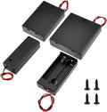 SDTC Tech 4-Pack 1/2/3/4 x AA Battery Holder with Switch Cover Wire Leads | 1.5/3/4.5/6 Volt Battery Case Box Kit | for Led Circuit Experiment Doorbell