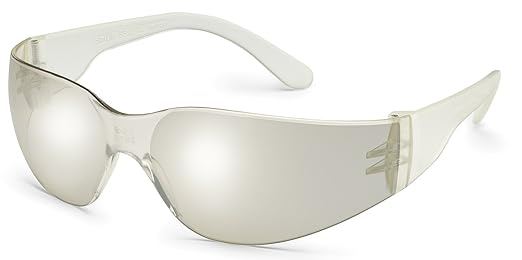 Gateway Safety 460M UL-Certified StarLite Safety Glasses, Clear In/Out Mirror Lens, Clear Temple (Pack of 10)