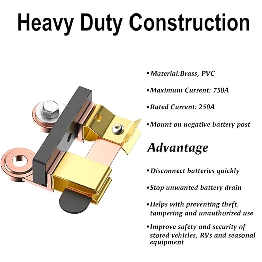 Side Post Knife Blade Master Switch 12V 24V Battery Disconnect Cut Off Shut Off for Auto Car RV-Marine Boat Truck Vehicle
