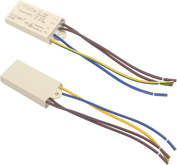 2Pcs Surge Protective Device, Power Surge Protector for Surge Protection, Low Voltage Surge Arrester for Indoor and Outdoor Lighting(110-277 VAC)