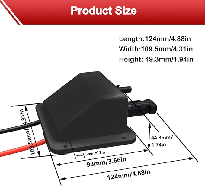 Cable Entry Gland, Waterproof Cable Gland with 10awg 10ft Solar Extension Cable, Uv Resistance Solar Junction Box for Rv, Boat, Campe, Van(Black)