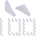 1.4"x0.3" Plastic Corner Protection Right Angle Shape Anti-Collision Corner Protection for Mirror,Glass-100pcs(White)