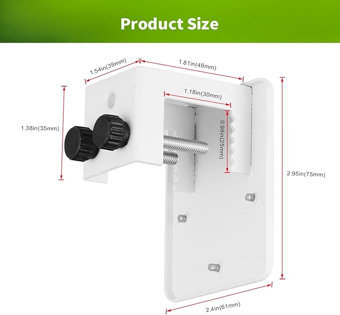 Gutter Mount Bracket for Eufy SoloCam S340/SoloCam E30/SoloCam E42/Eufy 4G LTE Cam S330, Weatherproof Corner Mount for Solar Security Camera, No-Drill Installation (1 Pack, White)